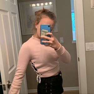 Romwe cropped long sleeve